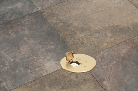 6 Inch Round Brass Cover Kit with 2 Flip Lids, 0.730 lbs