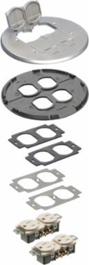 Trim Kit for FLB5548 Drop-In Box, 6 Inch, 2-Gang, Nickel Plated