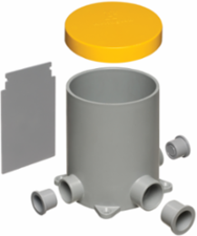 Non-Metallic 4-1/2 Inch Round Box for Concrete Pours, Plastic, UL Listed
