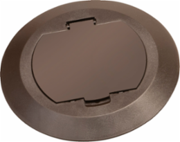 6 Inch Round Plastic Cover Kit for New Concrete, Brown with Flip Lid