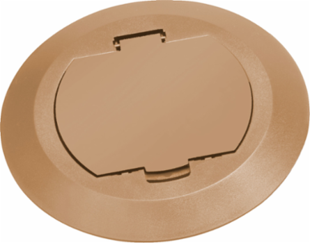 6 Inch Round Plastic Cover Kit in Caramel for New Concrete, 1-Gang