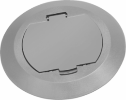 Gray 6 Inch Round Plastic Cover Kit with Flip Lid for New Concrete