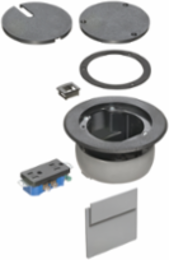 IN BOX Cover Kit for 4.5 Inch Concrete Box, 1-Gang, Black, cULus Certified