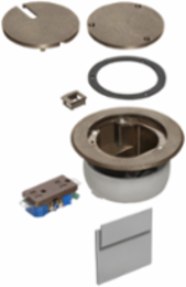 IN BOX Cover Kit for 4.5 Inch Concrete Box, 1-Gang Low Voltage, Brown