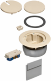 IN BOX™ Cover Kit for 1-Gang Low Voltage Receptacle - Light Almond 4.5 Inch