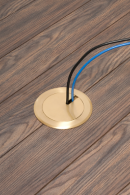 IN BOX Brass Cover Kit for 4.5 Inch Concrete Box, 1-Gang Low Voltage
