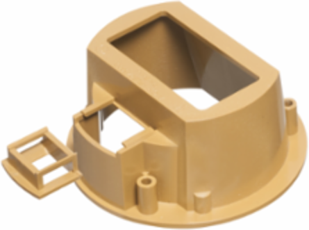 IN BOX Brass Cover Kit for 4.5 Inch Concrete Box, 1-Gang Low Voltage