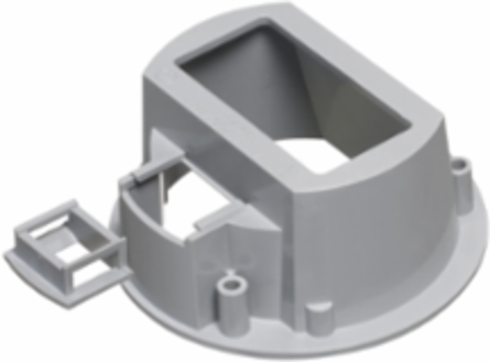 IN BOX Cover Kit for 4.5 Inch Concrete Box, Nickel Finish, 1-Gang with Low Voltage