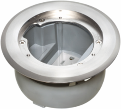 IN BOX Cover Kit for 4.5 Inch Concrete Box, Nickel Finish, 1-Gang with Low Voltage