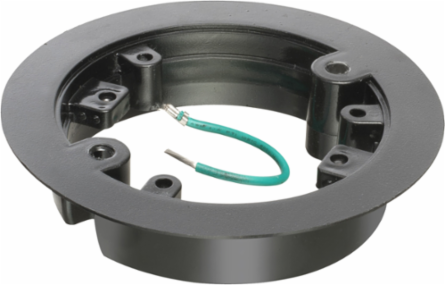 Non-Metallic Gangable Concrete Floor Box 6 Inch, Plastic, Includes (2) 1-1/4 Inch Plugs