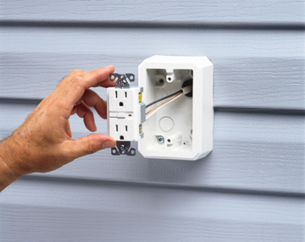 Weatherproof Device Box 1-Gang, 18.6 cu. in., White, Flat Surface Mount