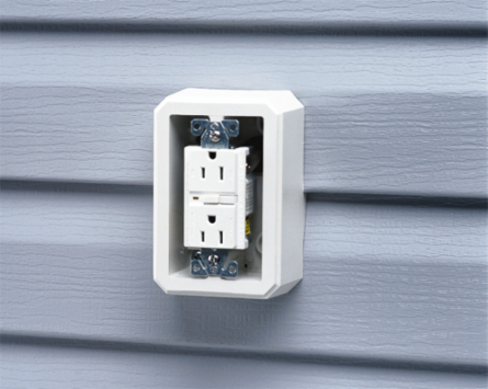 Weatherproof Device Box 1-Gang, 18.6 cu. in., White, Flat Surface Mount