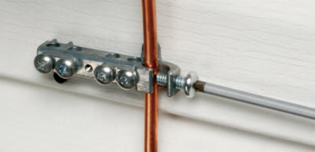 Intersystem Grounding Bridge with 4 Termination Points for #4 to #14 Wire