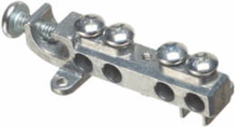 Intersystem Grounding Bridge with 4 Termination Points, Zinc, 0.872 Inch Width