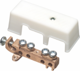 Intersystem Grounding Bridge, 4 Termination Points, Bronze, #4 to #14 Cable Range