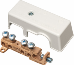 Intersystem Grounding Bridge, Bronze, 4 Termination Points, #4 to #14 Cable Range