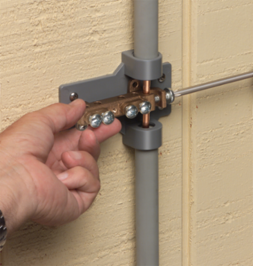 Intersystem Grounding Bridge with 4 Termination Points, Bronze, 0.676 lbs