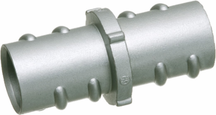 1/2 Inch Screw-In Coupling for Flexible Metal Conduit, Zinc Construction