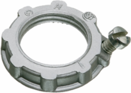 Zinc Die cast grounding locknut for rigid conduit. Trade Size 1-1/4".