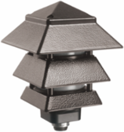 Pagoda-Style Landscape Light Fixture 4.75 Inch Width, 8.57 Inch Height, 40W Max Bulb