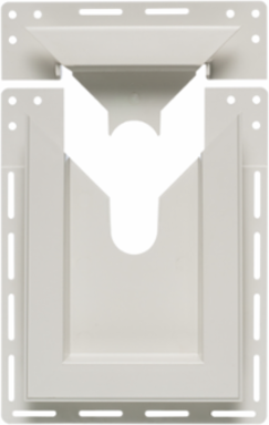 Non-Metallic Hose Bib with Built-in J-Channel, 6-5/8 Inch Width, White