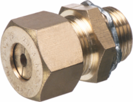 Solid Brass Compression Connector for Grounding Electrode #4 Wire, 1-1/4 Inch