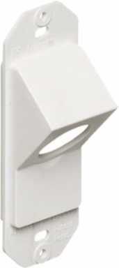 45 Degree White Non-Metallic Knockout Entry Device for 1/2 Inch Fitting