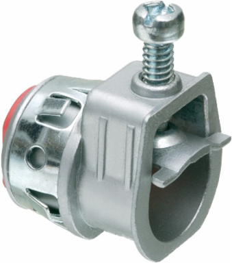 Zinc Die-Cast Saddle Connector for NM & AC Cables, 3/8 Inch, Cable Range 0.460-0.585