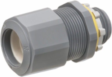 Low-Profile Non-Metallic Strain Relief Cord Connector, 1/2 Inch Trade Size, Cord Range 0.385" - 0.600"