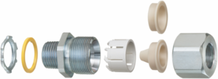 Low-Profile Zinc Plated Steel Strain Relief Connector, 1/2" Trade Size, 0.385" to 0.600" Cord Range