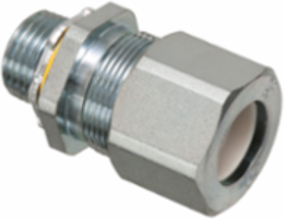 Low-Profile Zinc Plated Steel Strain Relief Connector, 1/2" Trade Size, 0.385" to 0.600" Cord Range