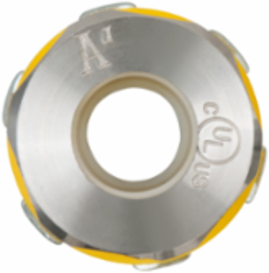 Low-profile steel die-cast, liquid-tight, and oil-tight strain relief cord connector furnished with a sealing ring and locknut. Supports 0.200" to 0.485" cord range with a 1/2" trade size.