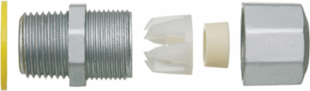 Low-Profile Zinc Strain Relief Cord Connector 3/4 Inch Trade Size