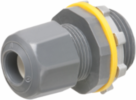 Low-Profile Liquid-Tight Cord Connector, 3/4 Inch Trade Size, Nylon