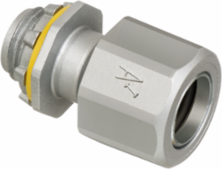Liquid Tight Zinc Fitting for PVC Jacketed MC Cable, 1/2 Inch Trade Size, cULus Listed