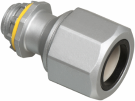 Liquid Tight Concrete Tight Zinc Fitting 1/2 Inch Trade Size, Cable Range .550 to .765