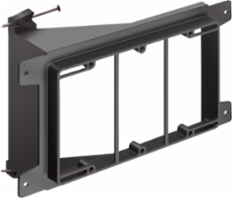 Nail on, Three gang, Low Voltage mounting bracket for new construction on wood studs. Built in loop to tie off cable.