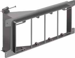 Nail-On 4-Gang Low Voltage Mounting Bracket, 9.615 Inch Width, Plastic