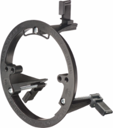 Round Low Voltage Mounting Bracket 4.375 Inch Plastic Black