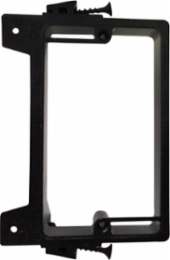 Screw-On 1-Gang Low Voltage Mounting Bracket, 4.17 Inch Height, Black Plastic