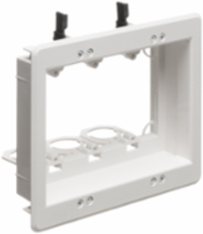 Recessed Low Voltage Mounting Bracket 3-Gang 6.818 Inch Height White Paintable