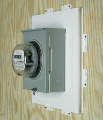 Paintable UV-Rated Meter Mounting Base, 23 Inch Height, 17.625 Inch Width