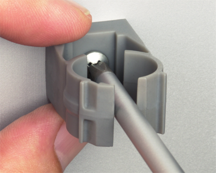 Strut Clip for 1 Inch Liquid Tight, Flex, ENT, Copper Pipe - UV-Rated Plastic, 2.18 Inch Height