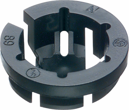 Black Plastic 1/2 Inch Knockout Size Push-In Connector, cULus Listed