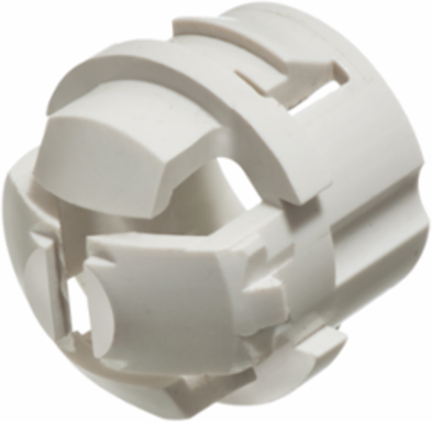 1/2 Inch White Button Non-Metallic Push-In Connector, cULus Listed