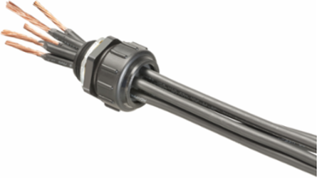 UV Rated Multi-Hole Connectors, 1" Trade Size, Accommodates 5 Cables (0.250"-0.280")