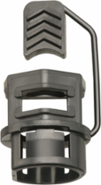 Non-Metallic Push-In Connector 1/2 Inch Knockout, Black Plastic
