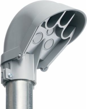 PVC Entrance Cap 1-1/4 Inch & 1-1/2 Inch, UV-Rated Plastic, 5.069 Inch Height