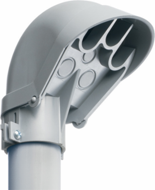 PVC Entrance Cap 1-1/4 Inch & 1-1/2 Inch, UV-Rated Plastic, 5.069 Inch Height
