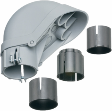 PVC Entrance Cap 1-1/4 Inch & 1-1/2 Inch, UV-Rated Plastic, 5.069 Inch Height